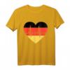 EM Deutschland Fußball T-Shirt mit Herz und Flagge – Perfekt für Fans beim Public Viewing & Unterstützung der deutschen Mannschaft