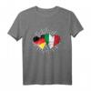 Deutschland Italien Freundschaft Herz T-Shirt – Originelles Geschenk für Paare, Italien-Fans & Urlaubsfans