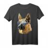 Polizeihund T-Shirt - Deutscher Schäferhund & Thin Blue Line Flagge Geschenk für Polizisten, Hundeliebhaber & Supporter