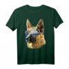 Polizeihund T-Shirt - Deutscher Schäferhund & Thin Blue Line Flagge Geschenk für Polizisten, Hundeliebhaber & Supporter