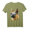 Polizeihund T-Shirt - Deutscher Schäferhund & Thin Blue Line Flagge Geschenk für Polizisten, Hundeliebhaber & Supporter