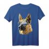Polizeihund T-Shirt - Deutscher Schäferhund & Thin Blue Line Flagge Geschenk für Polizisten, Hundeliebhaber & Supporter