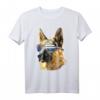 Polizeihund T-Shirt - Deutscher Schäferhund & Thin Blue Line Flagge Geschenk für Polizisten, Hundeliebhaber & Supporter