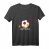 Damen Germany Football Deutschland Fußball T-Shirt mit V-Ausschnitt – Coole Fan-Mode für Männer, Frauen und Kinder, das perfekte Geschenk für Fußballfans