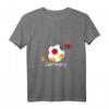 Damen Germany Football Deutschland Fußball T-Shirt mit V-Ausschnitt – Coole Fan-Mode für Männer, Frauen und Kinder, das perfekte Geschenk für Fußballfans