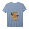 Damen Deutschland Russland Freundschaft T-Shirt mit V-Ausschnitt - Symbol für kulturelle Verbindung und internationale Freundschaft
