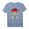 Libanesische Wurzeln Baum Deutschland T-Shirt mit Flagge - Stolz auf doppelte Herkunft, Geschenk für Libanesisch-Deutsche & Multikulturelle Anlässe
