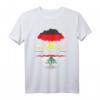 Libanesische Wurzeln Baum Deutschland T-Shirt mit Flagge - Stolz auf doppelte Herkunft, Geschenk für Libanesisch-Deutsche & Multikulturelle Anlässe