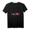 Damen T-Shirt mit Deutschland- und Türkei-Flaggen - V-Ausschnitt, für doppelte Staatsbürgerschaft, Urlaub & Integration