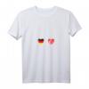 Damen T-Shirt mit Deutschland- und Türkei-Flaggen - V-Ausschnitt, für doppelte Staatsbürgerschaft, Urlaub & Integration