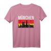 München Skyline Shirt mit Deutschland Flagge – Lustiges Souvenir und Geschenkidee für Männer, Frauen & Kinder
