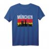 München Skyline Shirt mit Deutschland Flagge – Lustiges Souvenir und Geschenkidee für Männer, Frauen & Kinder