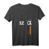 Damen Fußball-Europameisterschaft 2021 Deutschland EM 12 Mann T-Shirt mit V-Ausschnitt – Perfekt als Fan- und Geschenkartikel für EM 2021