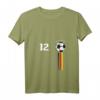 Damen Fußball-Europameisterschaft 2021 Deutschland EM 12 Mann T-Shirt mit V-Ausschnitt – Perfekt als Fan- und Geschenkartikel für EM 2021