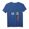 Damen Fußball-Europameisterschaft 2021 Deutschland EM 12 Mann T-Shirt mit V-Ausschnitt – Perfekt als Fan- und Geschenkartikel für EM 2021