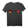 Tunesische Deutschland Flagge - Herzschlag-Design T-Shirt für Stolz, Partys & Urlaube, Geschenk für Tunesien- und Deutschlandliebhaber