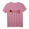 Tunesische Deutschland Flagge - Herzschlag-Design T-Shirt für Stolz, Partys & Urlaube, Geschenk für Tunesien- und Deutschlandliebhaber