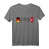 Tunesische Deutschland Flagge - Herzschlag-Design T-Shirt für Stolz, Partys & Urlaube, Geschenk für Tunesien- und Deutschlandliebhaber