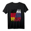 Russland Deutschland Freundschaft Flagge T-Shirt – Geschenkidee für Austausch, Fußball, Handball & Basketball Fans für Damen, Herren & Kinder