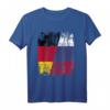 Russland Deutschland Freundschaft Flagge T-Shirt – Geschenkidee für Austausch, Fußball, Handball & Basketball Fans für Damen, Herren & Kinder