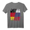 Russland Deutschland Freundschaft Flagge T-Shirt – Geschenkidee für Austausch, Fußball, Handball & Basketball Fans für Damen, Herren & Kinder