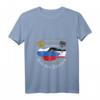 Damen T-Shirt mit Russland & Deutschland Freundschaft, Frieden & Flaggen - Perfektes Souvenir und Geschenkidee