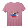 Damen T-Shirt mit Russland & Deutschland Freundschaft, Frieden & Flaggen - Perfektes Souvenir und Geschenkidee