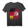 Tunesien Deutschland Flagge T-Shirt | Damen, Herren & Kinder | Klassisch geschnitten & doppelt genähter Saum