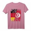 Tunesien Deutschland Flagge T-Shirt | Damen, Herren & Kinder | Klassisch geschnitten & doppelt genähter Saum