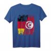 Tunesien Deutschland Flagge T-Shirt | Damen, Herren & Kinder | Klassisch geschnitten & doppelt genähter Saum