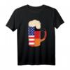 Bierglas T-Shirt USA Deutschland mit Krone – Geschenk für Bierliebhaber, Bierzelt & Biergarten