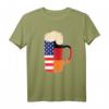 Bierglas T-Shirt USA Deutschland mit Krone – Geschenk für Bierliebhaber, Bierzelt & Biergarten