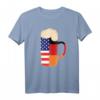 Bierglas T-Shirt USA Deutschland mit Krone – Geschenk für Bierliebhaber, Bierzelt & Biergarten