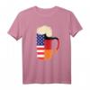 Bierglas T-Shirt USA Deutschland mit Krone – Geschenk für Bierliebhaber, Bierzelt & Biergarten