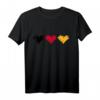 Deutschland Herzen T-Shirt – Patriotisches Kleid mit Flagge in Schwarz, Rot, Gelb für Deutsche Liebhaber & Vaterlandsfans