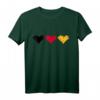 Deutschland Herzen T-Shirt – Patriotisches Kleid mit Flagge in Schwarz, Rot, Gelb für Deutsche Liebhaber & Vaterlandsfans