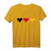 Deutschland Herzen T-Shirt – Patriotisches Kleid mit Flagge in Schwarz, Rot, Gelb für Deutsche Liebhaber & Vaterlandsfans