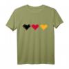 Deutschland Herzen T-Shirt – Patriotisches Kleid mit Flagge in Schwarz, Rot, Gelb für Deutsche Liebhaber & Vaterlandsfans