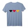 Deutschland Herzen T-Shirt – Patriotisches Kleid mit Flagge in Schwarz, Rot, Gelb für Deutsche Liebhaber & Vaterlandsfans