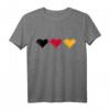 Deutschland Herzen T-Shirt – Patriotisches Kleid mit Flagge in Schwarz, Rot, Gelb für Deutsche Liebhaber & Vaterlandsfans