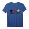 Deutschland Sterne T-Shirt mit Flaggenfarben – Klassisch geschnitten, perfekt für Deutsche und Reisende