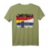 Finnland Deutschland Flagge T-Shirt für Damen, Herren & Kinder – Klassisch geschnitten, doppelt genähter Saum, ideal für Fans & Nationalstolz