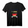 Damen I Love Germany Souvenirs T-Shirt mit Deutschland Flagge und V-Ausschnitt – Perfektes Geschenk für Touristen & Deutschlandliebhaber