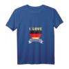 Damen I Love Germany Souvenirs T-Shirt mit Deutschland Flagge und V-Ausschnitt – Perfektes Geschenk für Touristen & Deutschlandliebhaber