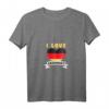 Damen I Love Germany Souvenirs T-Shirt mit Deutschland Flagge und V-Ausschnitt – Perfektes Geschenk für Touristen & Deutschlandliebhaber