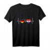 Kroatien Deutschland Herzschlag EKG Reise T-Shirt - Souvenir für Kroatien-Urlauber & Auswanderer