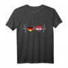 Kroatien Deutschland Herzschlag EKG Reise T-Shirt - Souvenir für Kroatien-Urlauber & Auswanderer