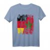 Marokko Deutschland Flagge T-Shirt für Damen, Herren und Kinder – Klassisch geschnitten, doppelt genähter Saum
