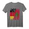 Marokko Deutschland Flagge T-Shirt für Damen, Herren und Kinder – Klassisch geschnitten, doppelt genähter Saum