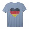 Deutschland Flagge - Fingerabdruckherz T-Shirt für Deutschen Stolz & Humor - Perfekt für Deutsche im In- und Ausland